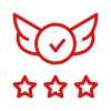 Checkmark with stars icon